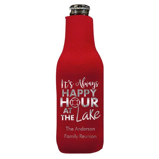 Happy Hour at the Lake Bottle Koozie